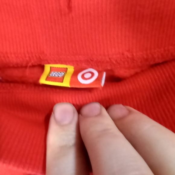 Lego + Target Red Orange Colorblock Jogger Pants Size 2X - Picture 2 of 5